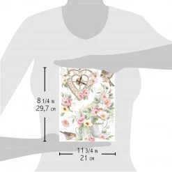 Dog Rose Time - A4 Rice Paper Sparrow Hill Ciao Bella Collection