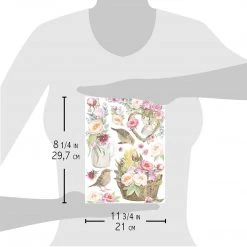 A4 Decoupage Rice Paper Bouquet Of Peonies - A4 Rice Paper Sparrow Hill Ciao Bella Collection 9 A4 Decoupage Rice Paper Bouquet Of Peonies - A4 Rice Paper Sparrow Hill Ciao Bella Collection