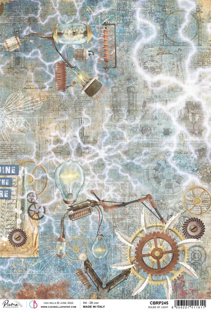 Bulbs Of Light A4 Rice Paper Engine Of The Future Collection By Ciao Bella 3 Bulbs Of Light A4 Rice Paper Engine Of The Future Collection By Ciao Bella
