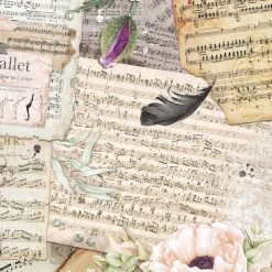 Les Partitions A4 Rice Paper Cygne Noir Collection By Ciao Bella