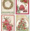 PRE-ORDER Christmas Vibes Cards - A4 Ciao Bella Rice Paper Christmas Vibes Ciao Bella Collection Wholesale