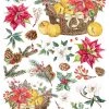 Wholesale PRE-ORDER Holly And Apples - A4 Ciao Bella Rice Paper Christmas Vibes Ciao Bella Collection