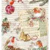PRE-ORDER Little Birds - A4 Ciao Bella Rice Paper Christmas Vibes Ciao Bella Collection Wholesale
