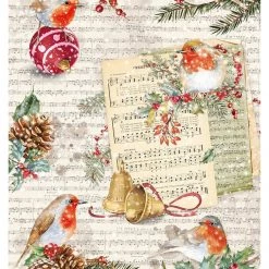 PRE-ORDER Little Birds - A4 Ciao Bella Rice Paper Christmas Vibes Ciao Bella Collection Wholesale
