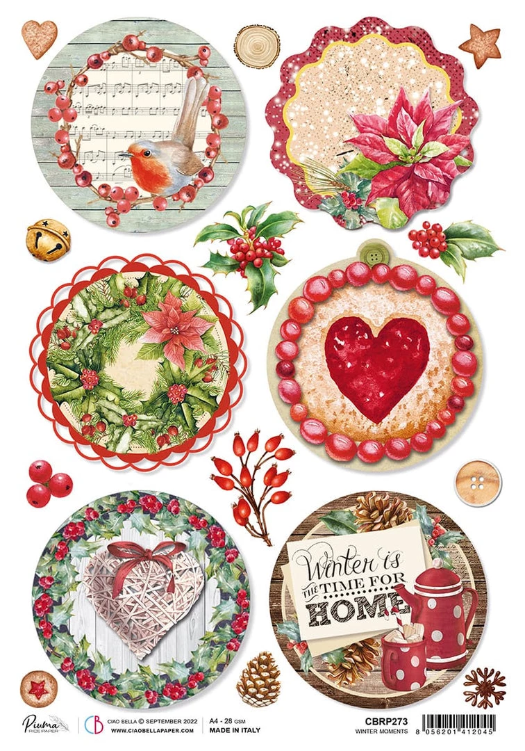 PRE-ORDER Winter Moments - A4 Ciao Bella Rice Paper Christmas Vibes Ciao Bella Collection 3 PRE-ORDER Winter Moments - A4 Ciao Bella Rice Paper Christmas Vibes Ciao Bella Collection
