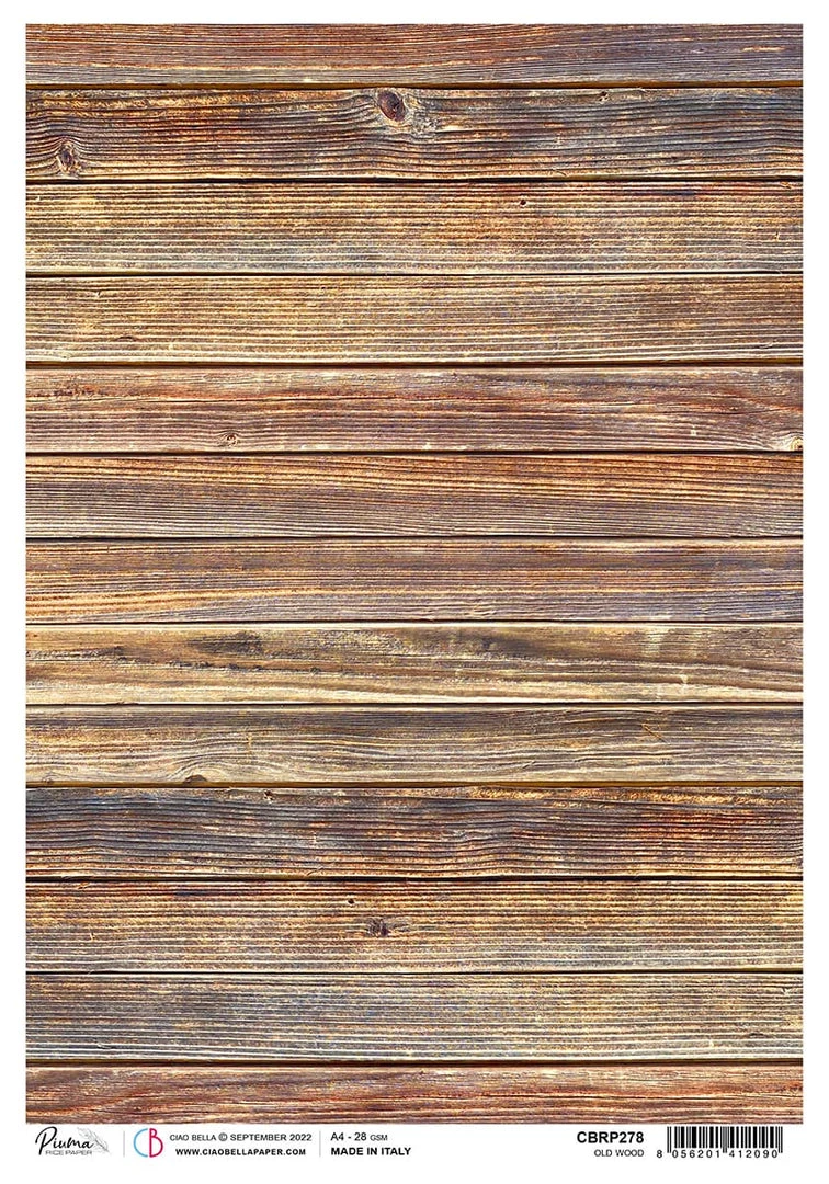 PRE-ORDER Old Wood - A4 Ciao Bella Rice Paper Cozy Moments Ciao Bella Collection 3 PRE-ORDER Old Wood - A4 Ciao Bella Rice Paper Cozy Moments Ciao Bella Collection