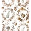 PRE-ORDER White Garlands - A4 Ciao Bella Rice Paper Cozy Moments Ciao Bella Collection Wholesale
