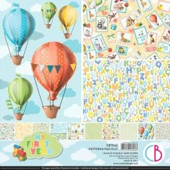 My First Year Patterns Pad 12x12 8/Pkg By Ciao Bella Papercraft & Scrapbooking