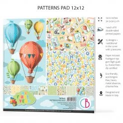 My First Year Patterns Pad 12x12 8/Pkg By Ciao Bella Papercraft & Scrapbooking