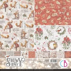 Memories Of A Snowy Day Patterns Pad 12x12 8/Pkg By Ciao Bella Winter / Christmas