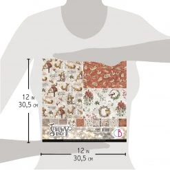 Memories Of A Snowy Day Patterns Pad 12x12 8/Pkg By Ciao Bella Winter / Christmas