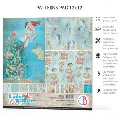 Underwater Love Patterns Pad 12x12 8/Pkg By Ciao Bella Papercraft & Scrapbooking