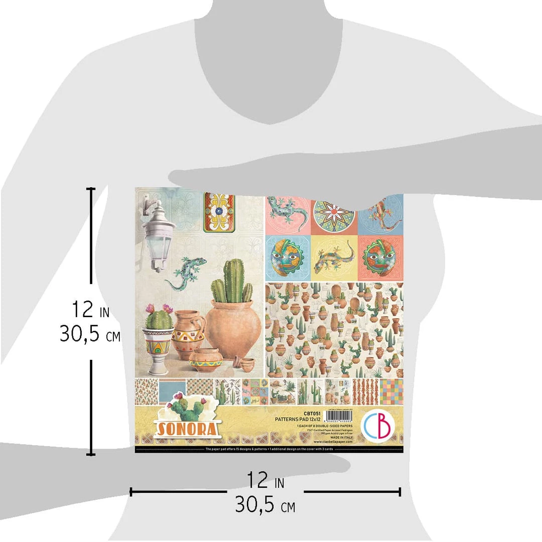 Papercraft & Scrapbooking Sonora Patterns Pad 12x12 8/Pkg By Ciao Bella 8 Papercraft & Scrapbooking Sonora Patterns Pad 12x12 8/Pkg By Ciao Bella