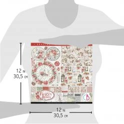 Frozen Roses Limited Edition Patters Pad 12x12 8/Pkg By Ciao Bella Winter / Christmas