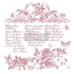 Prima Re-Design Wholesale Floral Script Stamp Redesign Decor Clear-Cling Stamp