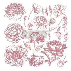 Prima Re-Design Linear Floral Stamp Redesign Decor Clear-Cling Stamp Wholesale