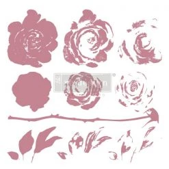 Prima Re-Design Mystic Rose Stamp Redesign Decor Clear-Cling Stamp