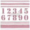 Prima Re-Design Stripes Number Stamp Redesign Decor Clear-Cling Stamp Decor Clear-Cling Stamps