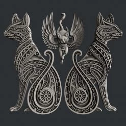 All Paint Products Egyptian Cats Silicone Mold By Zuri