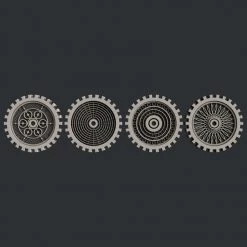 All Paint Products Gear Set #2 Silicone Mold By Zuri