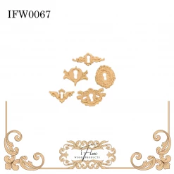IFlex Wood Products Keyhole Applique 5 Piece Set IFW 0067