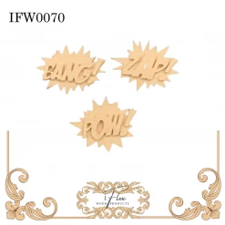 IFlex Wood Products Comics Bang Zap Pow IFW 0070