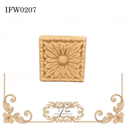 IFlex Wood Products Medallions & Rosettes Square Flower Moulding IFW 0207