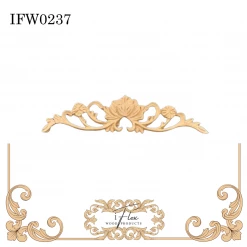 IFlex Wood Products Floral Pediment IFW 0237