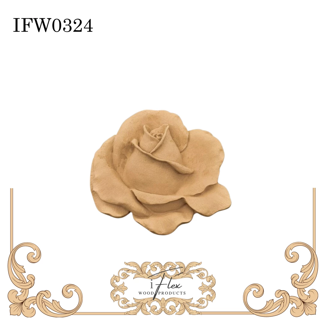 IFlex Wood Products Rose Flower Moulding IFW 0324 Flowers 3 IFlex Wood Products Rose Flower Moulding IFW 0324 Flowers