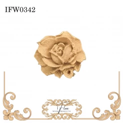 IFlex Wood Products Flowers Small Rose Flower Moulding IFW 0342