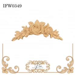 IFlex Wood Products Flower Garland Swag Decorative Applique IFW 0349