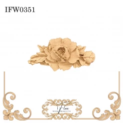 IFlex Wood Products Flowers Rose Garland Moulding IFW 0351