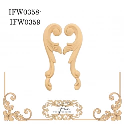 IFlex Wood Products Scrolls Pair Of Scroll Mouldings IFW 0358-0359