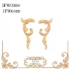IFlex Wood Products Scroll Pair Decorative Applique Embellishment IFW 0368-0369