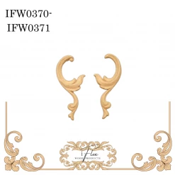 IFlex Wood Products Scrolls Pair Of Scroll Mouldings IFW 0370-0371