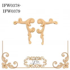 IFlex Wood Products Scrolls Pair Of Scroll Moudings IFW 0378-0379