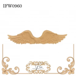 IFlex Wood Products Large Angel Wings Heat Bendable Wood Pliable Embellishment - IFW 0960 Angels, Wings & Religious