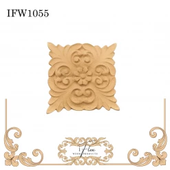 IFlex Wood Products Medallions & Rosettes Flower Centerpiece Tile IFW 1055
