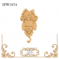 IFlex Wood Products Masks Small Venetian Mask - IFW 1074
