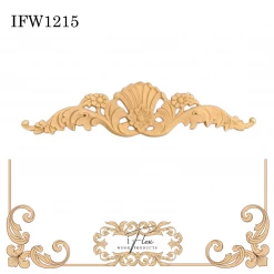 IFlex Wood Products Floral Pediment Centerpiece IFW 1215