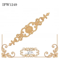 IFlex Wood Products Scroll Centerpiece Pediment IFW 1249 Appliques & Cartouche