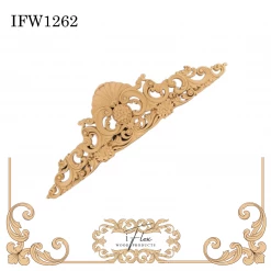 IFlex Wood Products Appliques & Cartouche Scroll Centerpiece Pediment IFW 1262
