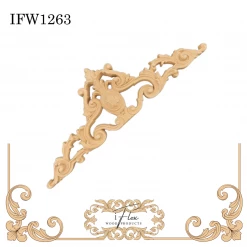 IFlex Wood Products Appliques & Cartouche Scroll Centerpiece Pediment IFW 1263
