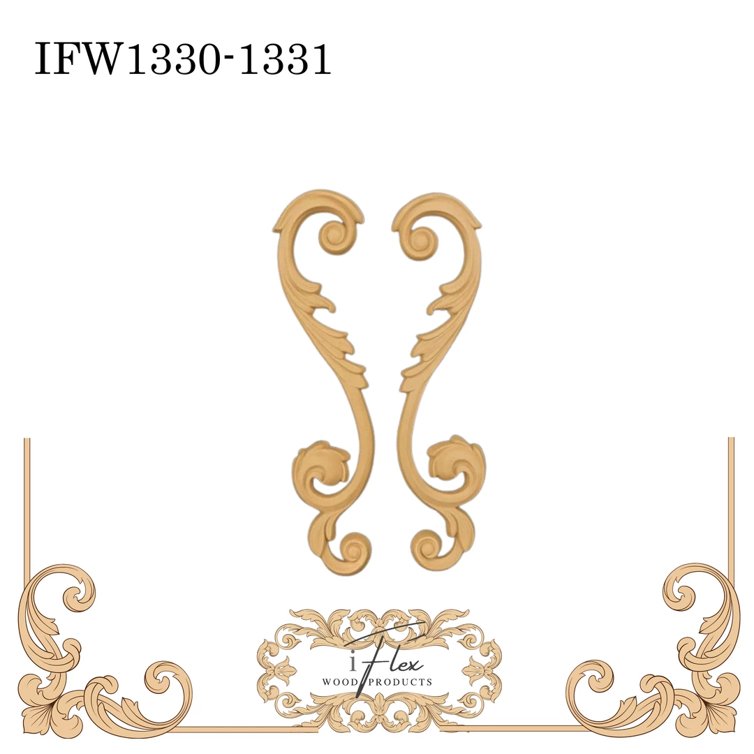 IFlex Wood Products Scrolls Large Scroll Applique IFW 1330-1331 3 IFlex Wood Products Scrolls Large Scroll Applique IFW 1330-1331