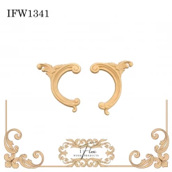 IFlex Wood Products Scrolls Corner Scroll Applique IFW 1341