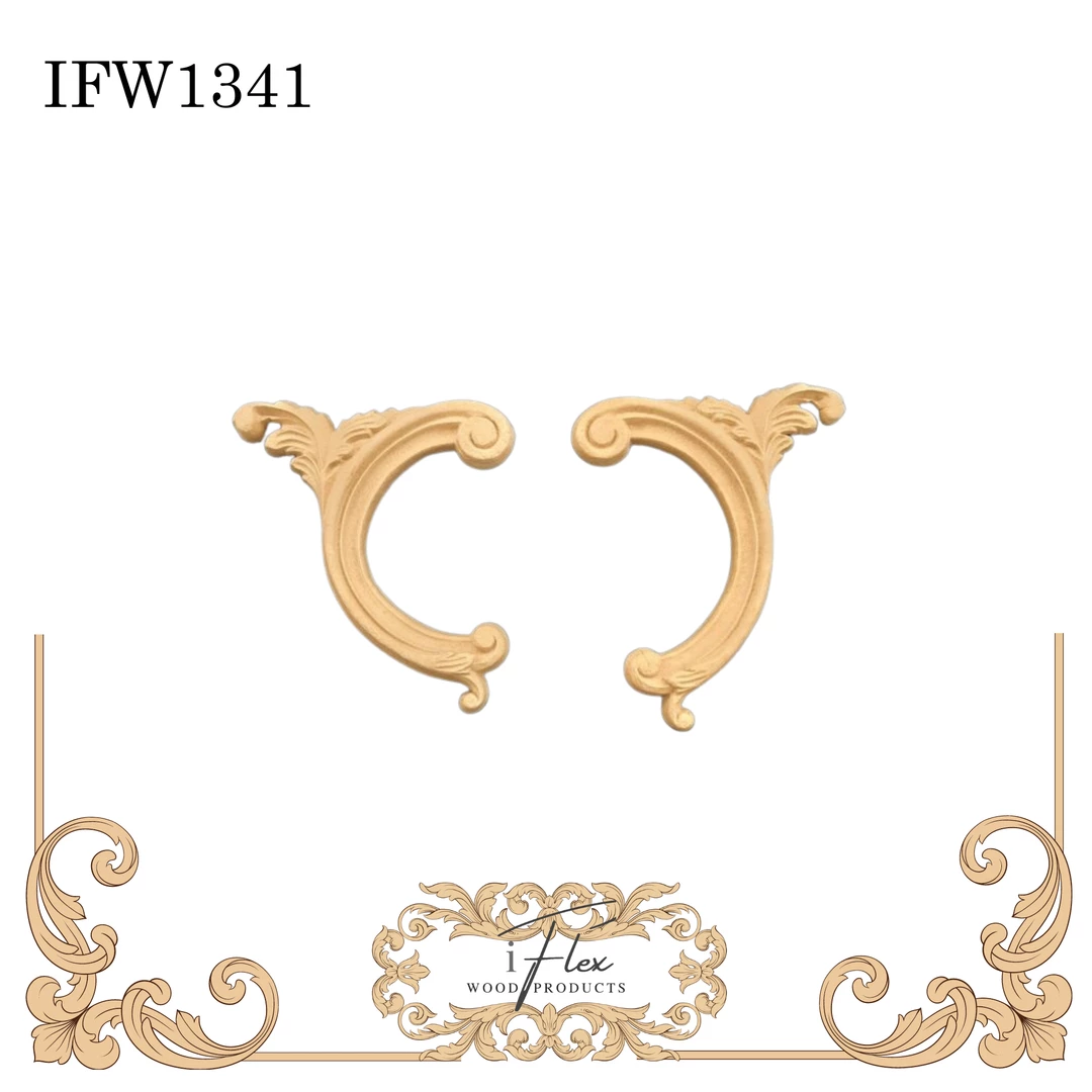 IFlex Wood Products Scrolls Corner Scroll Applique IFW 1341 3 IFlex Wood Products Scrolls Corner Scroll Applique IFW 1341