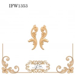 IFlex Wood Products Decorative Scroll Pair - IFW 1353 Scrolls