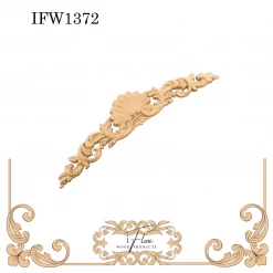 IFlex Wood Products Scroll Pediment IFW 1372 Appliques & Cartouche