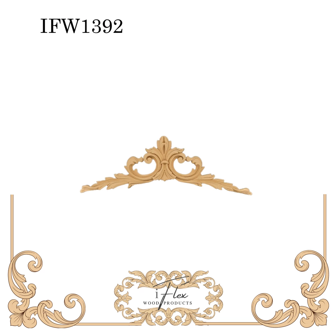 IFlex Wood Products Scroll Pediment IFW 1392 3 IFlex Wood Products Scroll Pediment IFW 1392