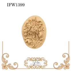 IFlex Wood Products Floral Plaque IFW 1399 Flowers